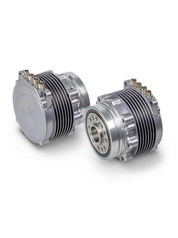 maxon - HEJ High Efficiency robot joint - front and rear view