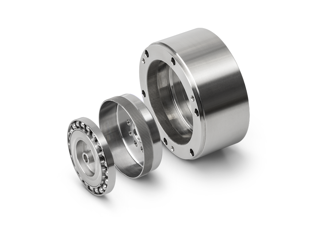 maxon GSW55A strain wave gear design for high precision applications - exploded view